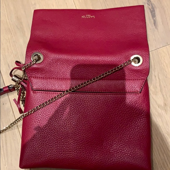 Lanvin Red Leather Crossbody Bag - Picture 5 of 6